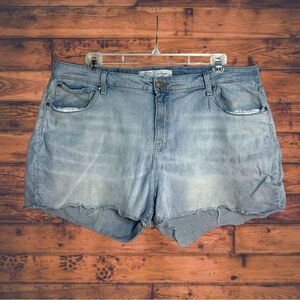 5 for $25🔥Signature by Levi Strauss Light Wash Raw Hem High-Rise Shorts Size 22